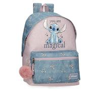 Disney Joumma Bags Stitch You are magical zaini, zaini scolastici, zaini per bambini, include pompon decorativo, vari scomparti, blu, Zaino 44