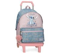 Disney Joumma Bags Stitch You are magical zaini, zaini scolastici, zaini per bambini, include pompon decorativo, vari scomparti, blu, Zaino 44 + carrello