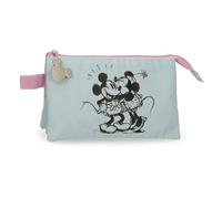 Disney Joumma Kisses M&M Astuccio Triplo Blu 22x12x5 cm Poliestere, blu, Astucci