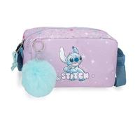 Joumma Disney Lovely Stitch Borsa a tracolla Viola 19,5x11,5x7,5 cm Poliestere