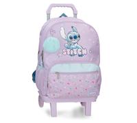 Disney Joumma Lovely Stitch - Zaino da 13,3 pollici, doppio scomparto adattabile al trolley, viola, 32 x 44 x 17 cm, in poliestere, 24,68 l