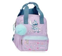 Disney Joumma Lovely Stitch - Zaino scolastico adattabile al carrello, 23 x 28 x 10 cm, in poliestere, 6,44 l, colore: Viola