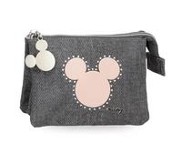 Disney Joumma Mickey Studs Portafoglio Nero 14x10x3,5 cm Poliestere, Nero, Portamonete