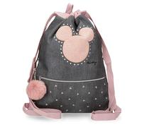 Disney Joumma Mickey Studs Zaino Sacco Nero 35x46 cm Poliestere, Nero, Zaino Sacco