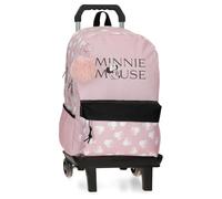 Joumma Disney Minnie Heads Zaino doppio scomparto con carrello portatile 15,6 pollici rosa 31 x 44 x 15 cm Poliestere 24,68 L, Rosa, Taglia unica, Zaino doppio scomparto con carrello