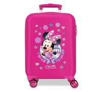 Disney Joumma Minnie Helpers Valigia Cabina, Valigia per bambini, realizzata in ABS, materiale resistente, quattro ruote doppie a rotazione multidirezionale, chiusura a combinazione laterale, Rosa,