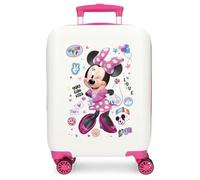 Disney Joumma Minnie Party Valigia da cabina bianca Valigia per bambini, rigida