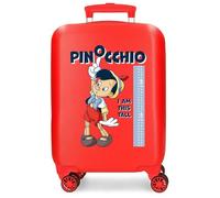 Disney Joumma Pinocchio Valigia da cabina rossa 33 x 50 x 20 cm Rigida ABS Chiusura a combinazione laterale 28,4 L 2 kg 4 ruote doppie bagaglio a mano, rosso, Valigia cabina