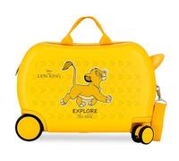 Disney Joumma Re Leone Explorer Valigia Cabina, Valigia per bambini, realizzata in ABS, materiale resistente, quattro ruote doppie di rotazione multidirezionale, chiusura a combinazione laterale,