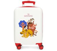 Disney Joumma Simba & Friends Valigia da cabina bianca 33 x 50 x 20 cm Rigida ABS Chiusura a combinazione laterale 28,4 L 2 kg 4 ruote doppie bagaglio a mano, bianco, Valigia cabina