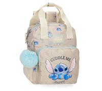 Disney Joumma Stitch Cuddle Me Happy Zaino Prescolare Beige 23x28x10 cm Poliestere, Beige, Taglia unica, Zaino prescolare