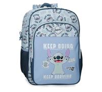 Disney Joumma Stitch Keep Going Zaino Scolastico Blu 30x40x13 cm Poliestere 15,6L
