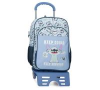 Disney Joumma Stitch Keep Going Zaino Scolastico Blu 30x40x13 cm Poliestere 15,6L