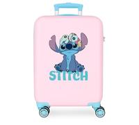 Joumma Disney Stitch - Valigia da cabina rosa, 38 x 55 x 20 cm, rigida 2 kg, chiusura a combinazione laterale, ABS, 2 kg, 35 l, bagaglio a mano, Rosa, Taglia unica, Valigia cabina