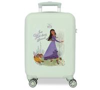 Disney Joumma Wish Playing with Valentino Valigia da cabina verde 33 x 50 x 20 cm Rigida ABS Chiusura a combinazione laterale 28,4 L 2 kg 4 ruote doppie bagaglio a mano, Verde, Valigia cabina