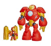 Disney Jr. Serie, Marvel, Iron Man e i Suoi Fantastici Amici, Armatura Gigante, Action Figure Marvel da 7,5 cm e Tuta Meccanica, Giocattoli e Action Figure a Tema Supereroi, dai 3 Anni in su