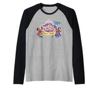 Disney Jr. Sofia the First: Royal Magic Big Logo & Friends Maglia con Maniche Raglan