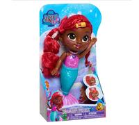 Just Play Bambola Disney Junior Ariel Atlantic 24 cm, set 5 pezzi, capelli rossi, 3+ anni
