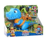 Disney Junior Mickey Mouse Funhouse Roarin' Safari Dino, 4-piece figure and Playset, Dinosaur, Officially Licensed Kids Toys for Ages 3 Up