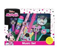 Disney Junior Minnie Mouse - Set musicale extra large, 7 pezzi, include maracas, flauto, tamburello, fischietto, chitarra e microfono eco