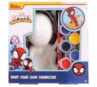 Disney Junior Spiderman e i suoi amici - Statuetta in gesso per dipingere con vernici e pennello - Artigianato creativo per bambini +3 anni