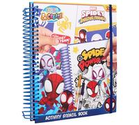 Disney Junior Spidey - Libro Creativo con Stencil - Spider-Man and his Amazing Friends - Attività Color & Create per Bambini da 3 Anni (SP24356)