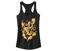 Disney Junior's Wreck-It-Ralph Mulan Slim Fit, Scoop Hem Racerback Tank, Black, Medium