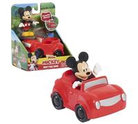Disney Just Play Junior Mickey Mouse - Set da gioco composto da personaggio mobile Topolino e auto rossa, dai 3 anni in su