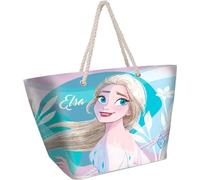 Disney Borsa da spiaggia Soleil Karactermania Frozen 2 Blu 52 x 37 cm con beauty case in omaggio
