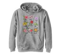 Disney Kids Princess Flowers Youth Pullover con Cappuccio, Athletic Heather, Large, Erica Atletica., L