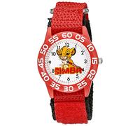Disney Kids W002132 - Orologio analogico al quarzo rosso con display analogico The Lion King, Rosso, Cinturino