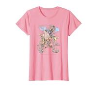 Disney Kingdom Hearts Group Shot Deep Dive Sketch Maglietta, Donna, Rosa, 3XL