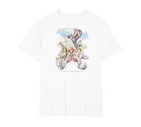 Disney Kingdom Hearts Group Shot Deep Dive Sketch Maglietta, Uomo taglie grandi, Bianco, 4X Tall