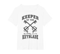 Disney Kingdom Hearts Keeper Of The Keyblade Maglietta, Donna plus-size, Bianco, 3X