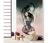 Disney Komar IADX4-083 - Carta da parati fotografica in tessuto non tessuto, motivo: Brave Mulan, dimensioni: 200 x 280 cm (larghezza x altezza), per ragazze, principessa, cameretta dei bambini, IADX4-083