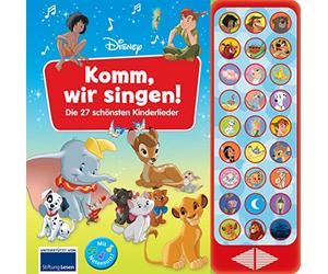 Disney - Komm, wir singen! Die 27 schönsten Kinderlieder - 27-Button-Soundbuch - Liederbuch mit Noten zum Mitsingen