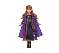 Disney La bambola di moda Frozen canta Anna con abito viola ispirato al film Frozen 2, giocattolo per bambini dai 3 anni