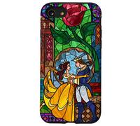Disney La Bella e la Bestia - Vetro colorato Belle e Principe Custodia per iPhone SE (2020) / 7 / 8