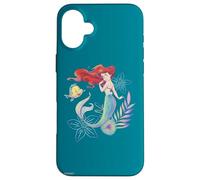Disney La Sirenetta Ariel e Flounder The Sea Custodia per iPhone 16 Plus