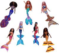 Disney La Sirenetta - Ariel e le Sue Sorelle, set da collezione con le 7 bambole sirena della famiglia, look ispirati al film, giocattolo per bambini, 3+ anni, HLX18