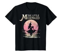 Disney La Sirenetta Ariel Rock Moon Silhouette T-Shirt Maglietta, Bambini, Nero, 2 anni