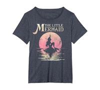 Disney La Sirenetta Ariel Rock Moon Silhouette T-Shirt Maglietta, Donna plus-size, Pervinca, 5X