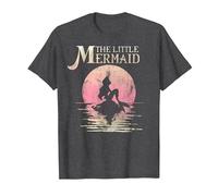 Disney La Sirenetta Ariel Rock Moon Silhouette T-Shirt Maglietta, Uomo, Grigio Scuro, S
