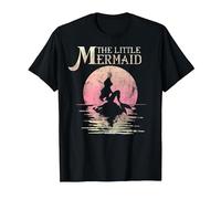 Disney La Sirenetta Ariel Rock Moon Silhouette T-Shirt Maglietta, Uomo, Nero, L