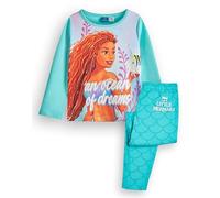 Disney La Sirenetta Bambina Pigiama | Pigiama Grafico a Gamba Lunga Princess Princess per Bambini in Blu | Regalo di Merchandising cinematografico