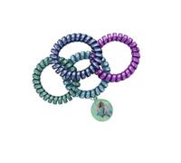 DISNEY La Sirenetta - Elastici per capelli Ariel - Set di 4 pezzi + 1 charm - The Little Mermaid - Prodotto ufficiale Disney
