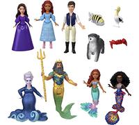 Mattel Disney La Sirenetta - Set Ariel Avventure a Terra e in Mare, include 7 mini bambole e 4 personaggi, look caratteristici ispirati al film Disney, giocattolo per bambini, 3+anni, HND30