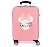 Disney La valigia rigida per bambini Minnie Heads con lucchetto a combinazione e 4 ruote è un bagaglio a mano realizzato in ABS, un materiale rigido e leggero.
