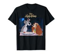 Disney Lady And The Tramp Classic Title Portrait Maglietta
