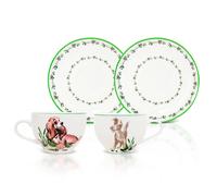 Disney Lady e Il Vagabondo Osso Cina Teacup e Piattino Set Di 2